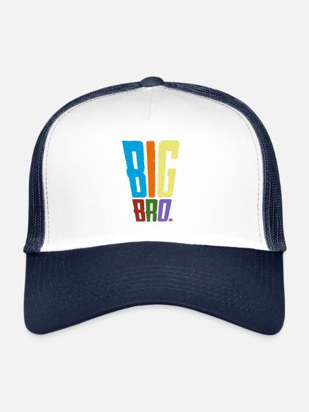 Big brother BIG BRO. - Trucker Cap - white/navy - Front