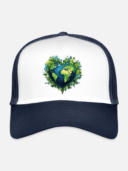Aimez la Terre - Casquette trucker - blanc/marine - Devant