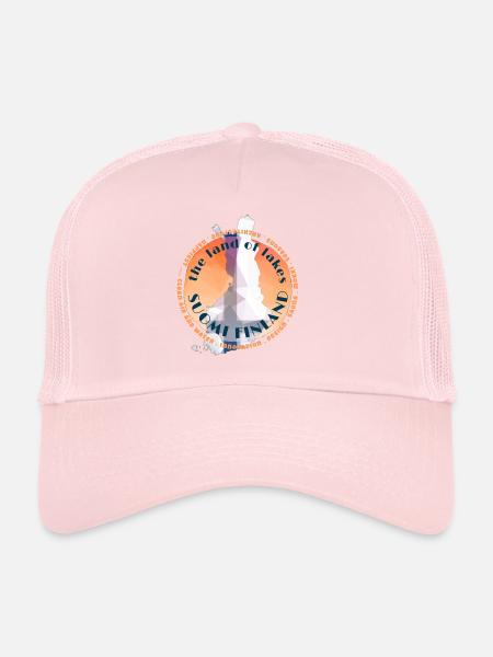 Suomi Finlande - le pays des lacs - Casquette trucker  - rose pâle - Devant