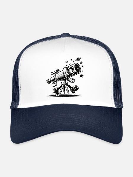 Walking telescope - Casquette trucker  - blanc/marine - Devant