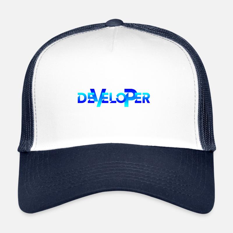DEVELOPER - Casquette trucker  - blanc/marine
