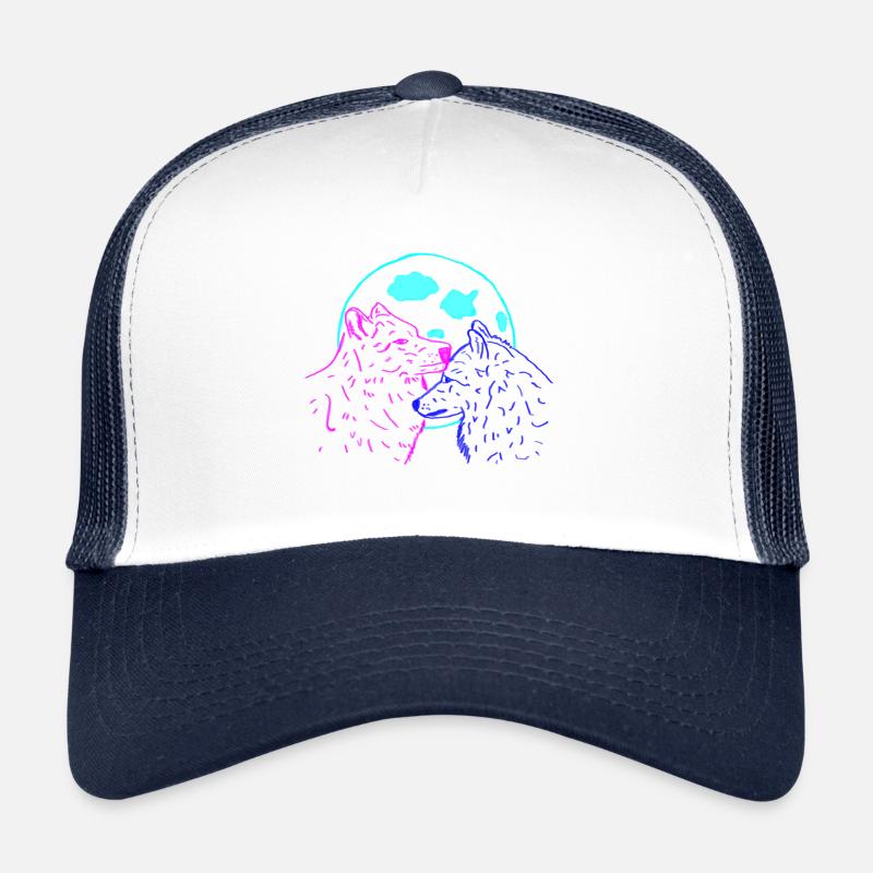 Wolves Moon - Trucker Cap - white/navy