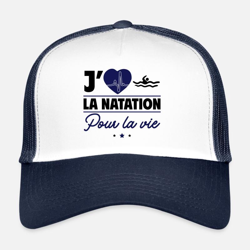 J'aime la natation pour la vie,nageur,nageuse Casquette trucker 