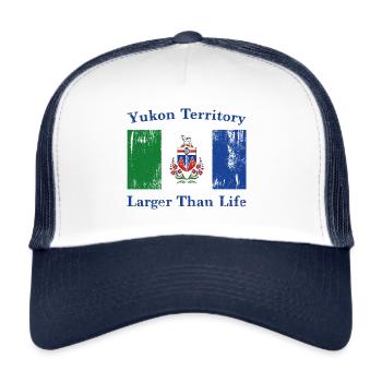 Yukon Flag - Larger Than Life - Trucker Cap - white/navy - Front