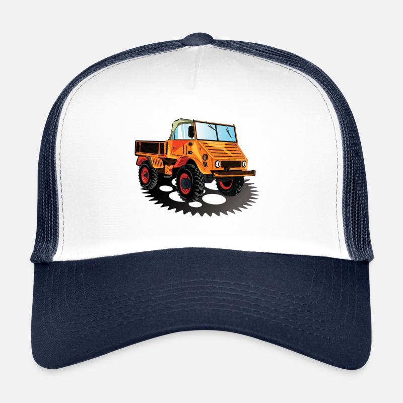 Unimog - Oldtimer - Offroad - Universal motor device - Trucker Cap - white/navy