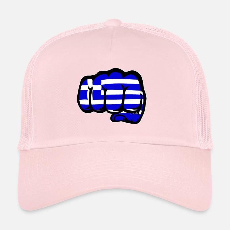 Grèce drapeau main poing Casquette trucker 