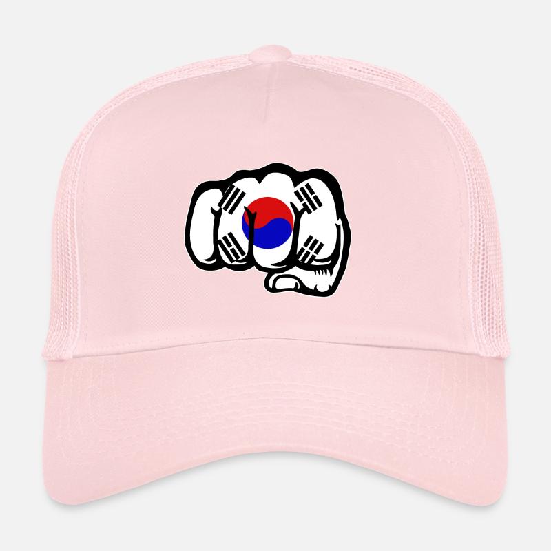 Drapeau de la Corée du Sud main poing Casquette trucker 