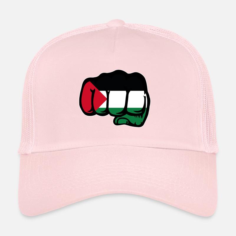 Drapeau de la Palestine poing main Casquette trucker 