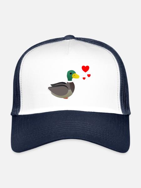 Canard Saint-Valentin - Casquette trucker  - blanc/marine - Devant