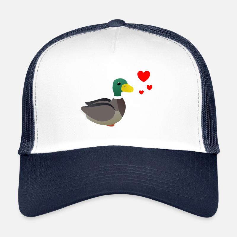 Canard Saint-Valentin - Casquette trucker  - blanc/marine