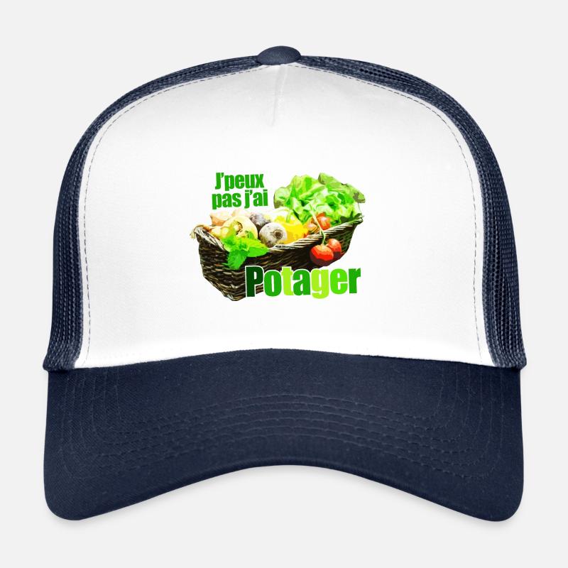 J'peux pas j'ai potager panier de légumes stylisé Casquette trucker 