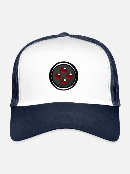Clavier de bouton de jeu - Casquette trucker  - blanc/marine - Devant