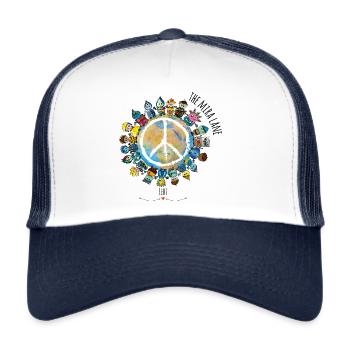 La ruelle de mira - Casquette trucker  - blanc/marine - Devant