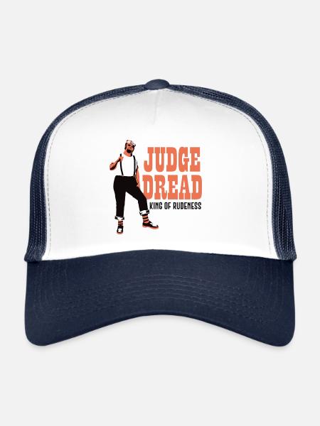 JudegeDread König der Unhöflichkeit - Trucker Cap - Weiß/Navy - Vorne