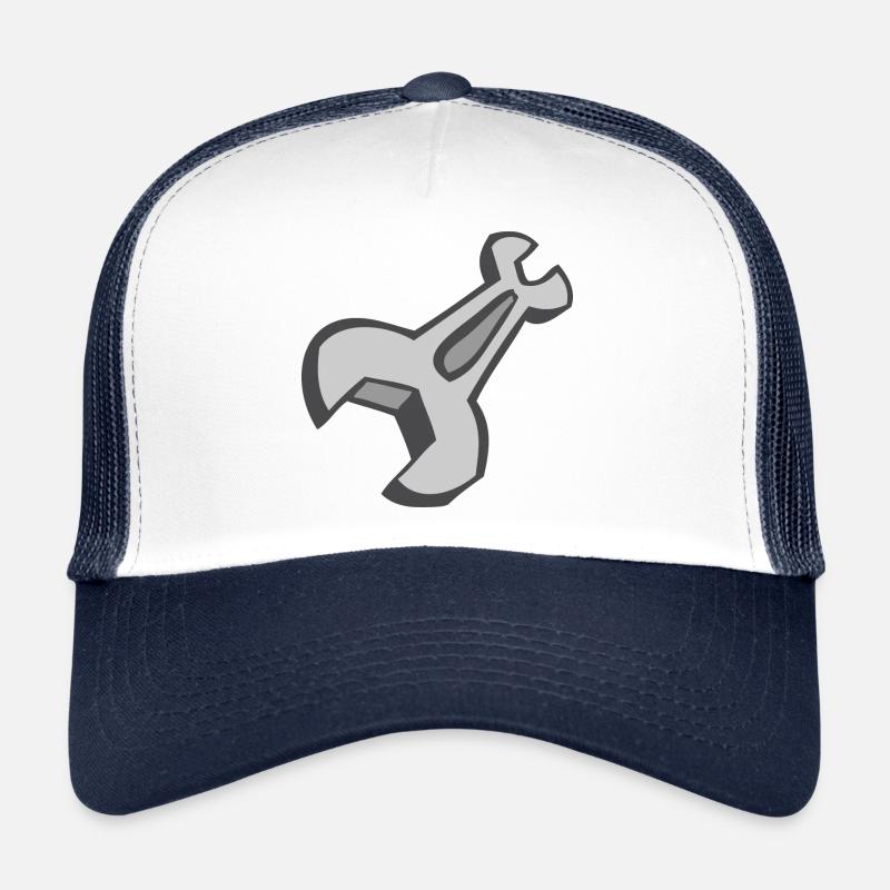 Open-end wrench - wrench - Trucker Cap - white/navy