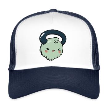 Mignonnebell - Casquette trucker  - blanc/marine - Devant