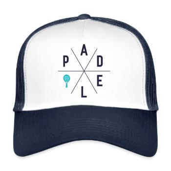 Padel Motif Padel Player Padel Tennis - Trucker Cap - white/navy - Front