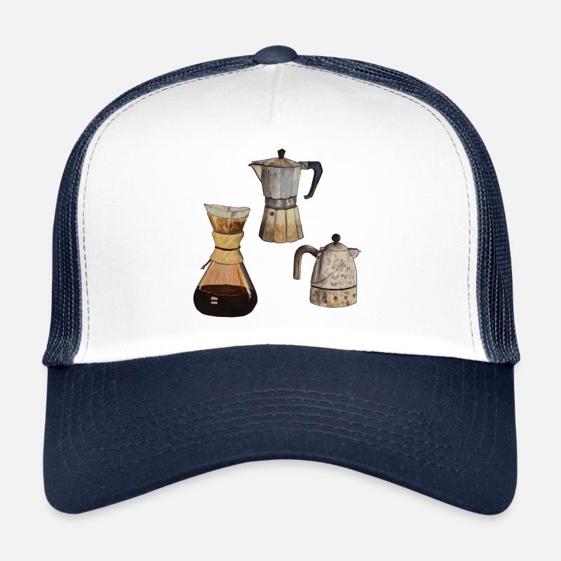 3x cafetières café Elexier de la vie Casquette trucker 