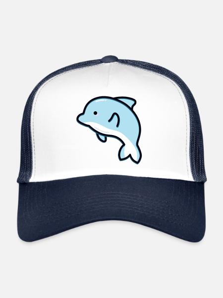 Mignon dauphin - Casquette trucker  - blanc/marine - Devant