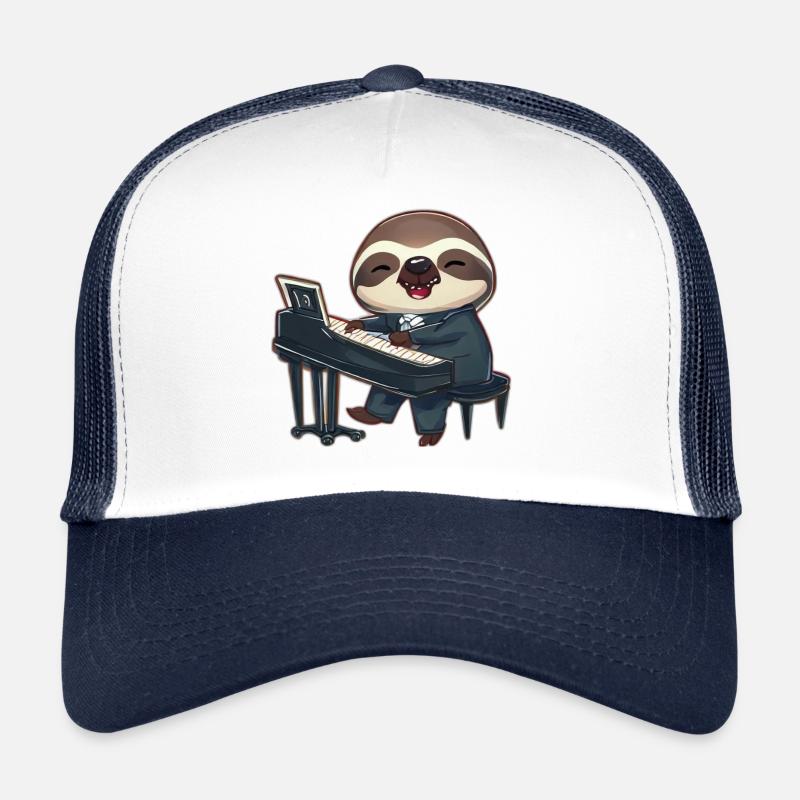 Paresseux au piano Casquette trucker 