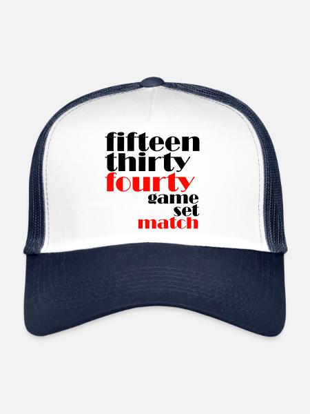 15 30 40 jeu noir - Casquette trucker  - blanc/marine - Devant