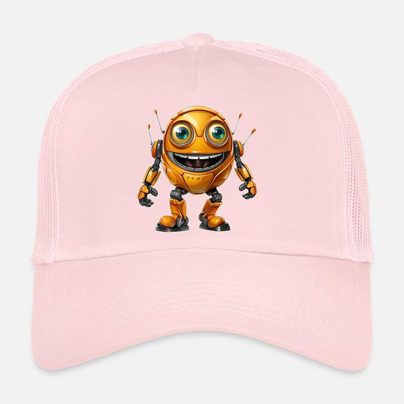 Orange Android Robot spreads Trucker Cap