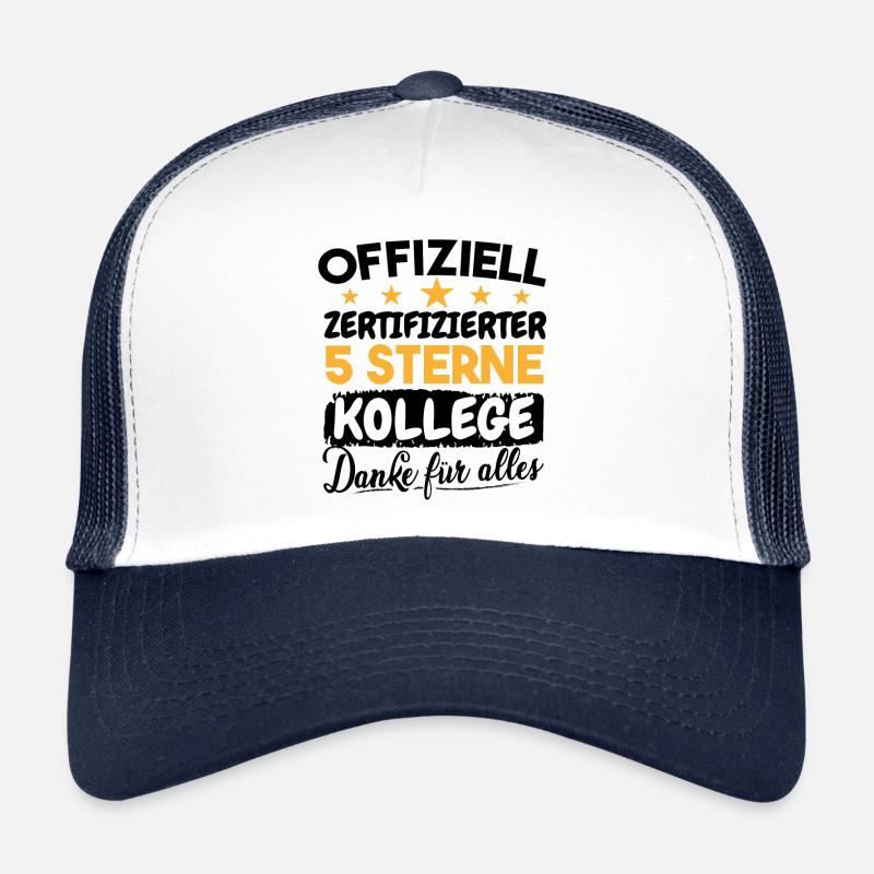 Abschied Kollegen Jobwechsel Mitarbeiter Geschenk - Trucker Cap - Weiß/Navy