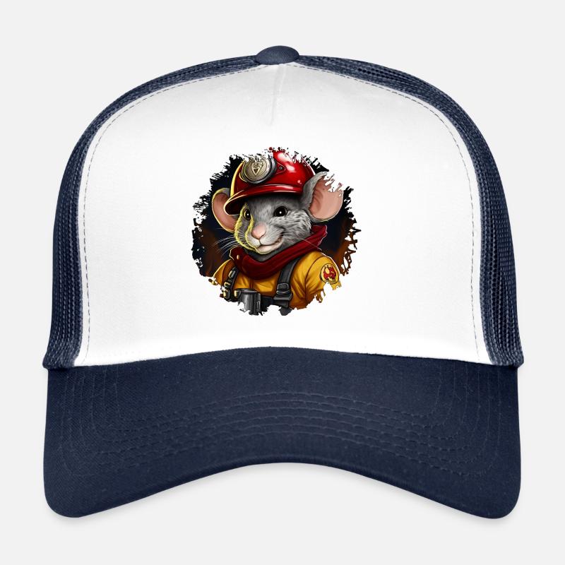 Feuerwehr Maus - Trucker Cap - Weiß/Navy