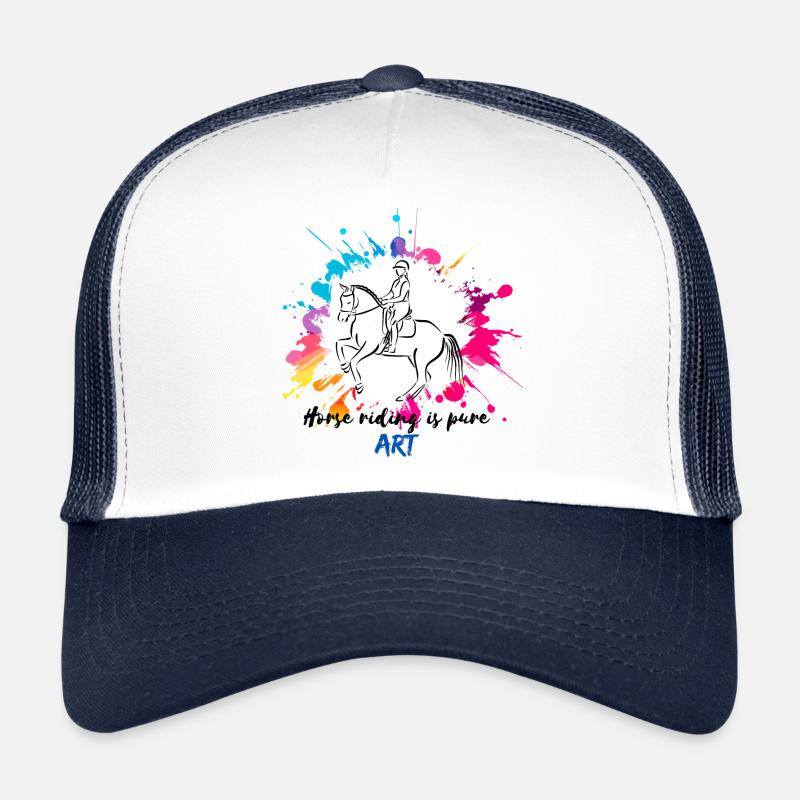 L'équitation, un art à l'état pur (Noir) Casquette trucker 