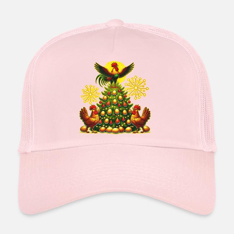 Lustiger Weihnachtsbaum Hühner Trucker Cap