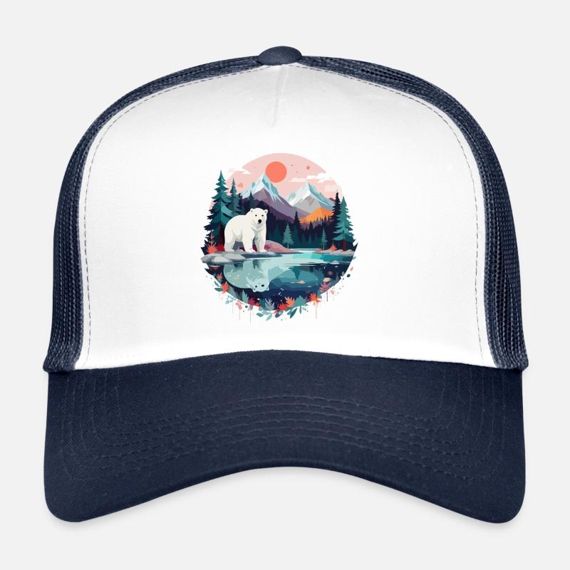 ours polaire faune faune nature nature Casquette trucker 