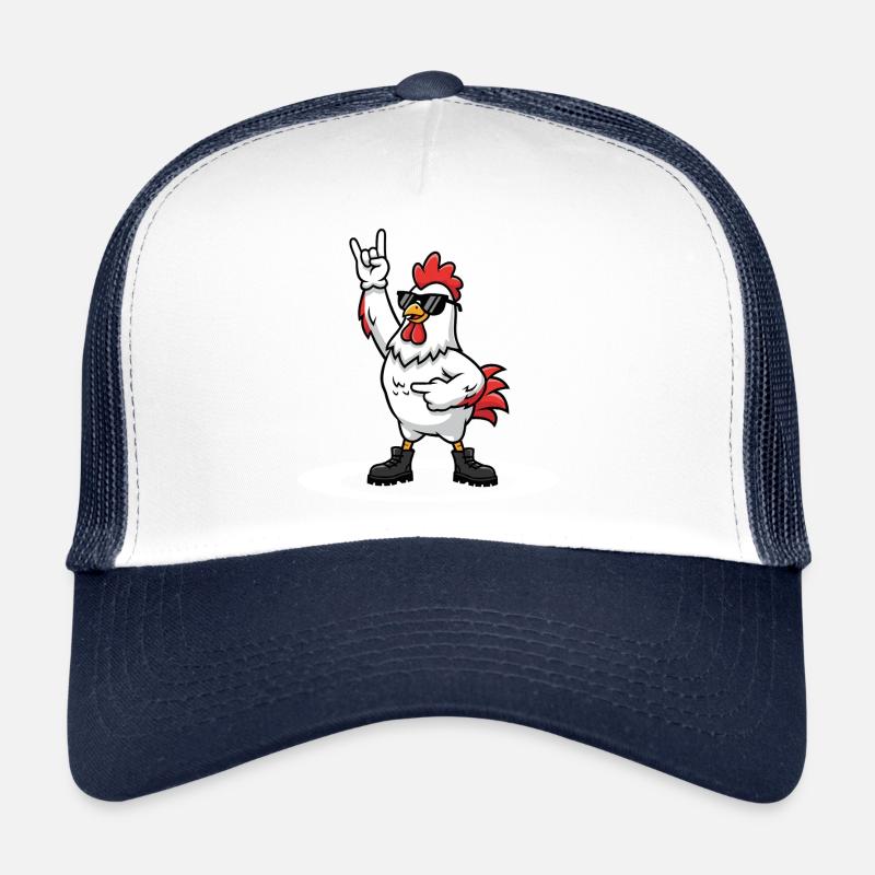 Huhn Rock Lustig Musik Geschenk Trucker Cap