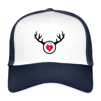 Cuckold - The horned man's birthday gift - Trucker Cap - white/navy - Front