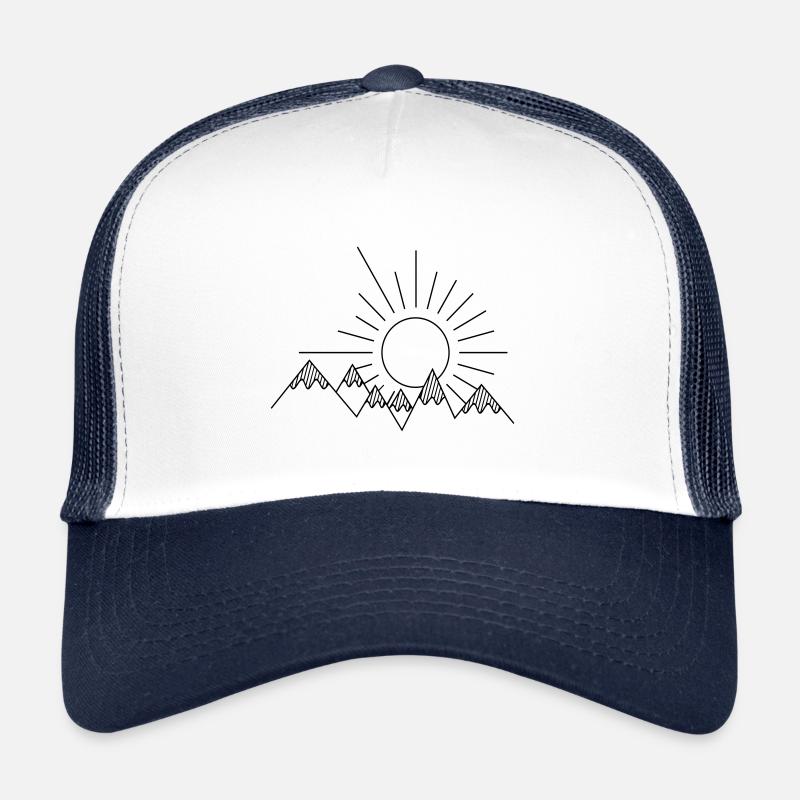 Berge - Trucker Cap - Weiß/Navy
