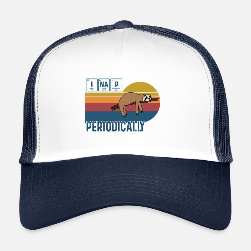 I Nap Periodically Vintage Funny Science Sloth Trucker Cap