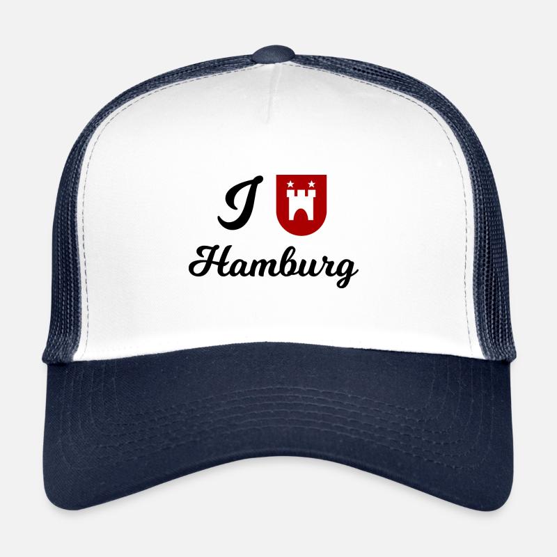 Die Hamburger - Trucker Cap - Weiß/Navy