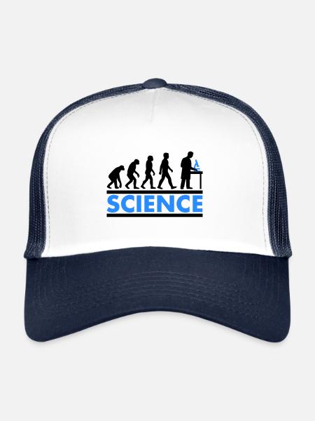 Science Evolution - Casquette trucker  - blanc/marine - Devant