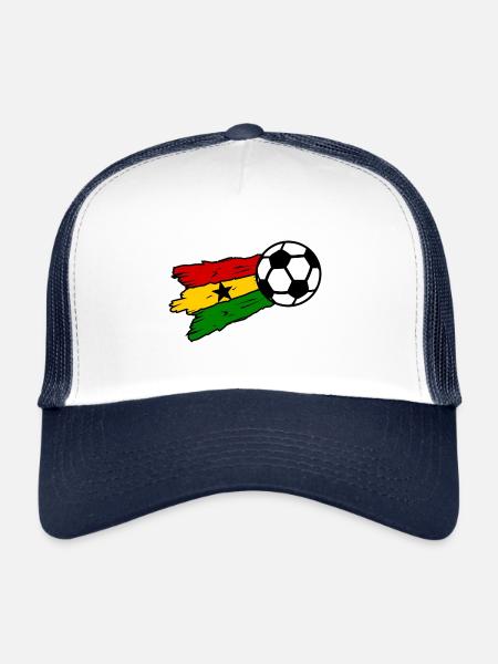 Ghana Football Team - Trucker Cap - white/navy - Front