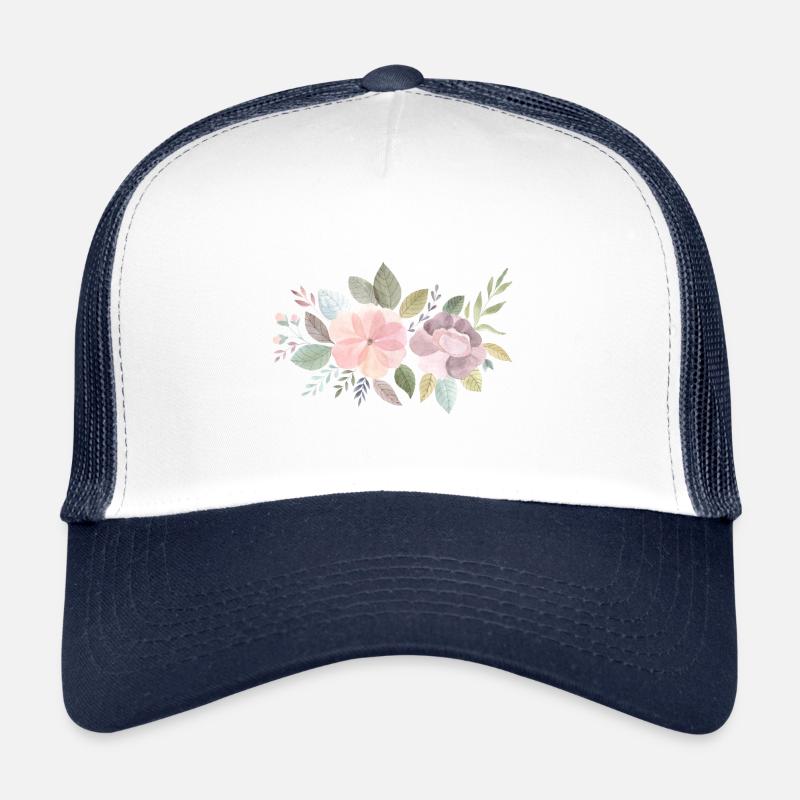 Design fleur Casquette trucker 
