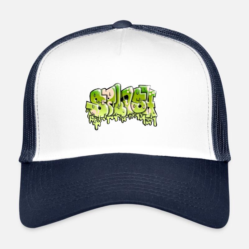 Splash Graffiti - Trucker Cap - Weiß/Navy