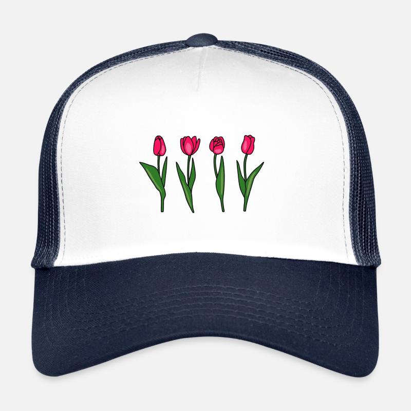 Tulipes roses - fleurs de printemps - cadeau de Pâques Casquette trucker 