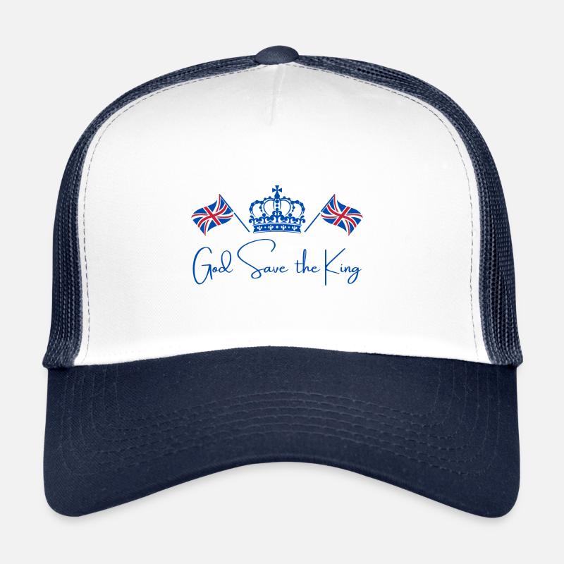 Couronnement du roi britannique Charles Angleterre Drapeau Casquette trucker 