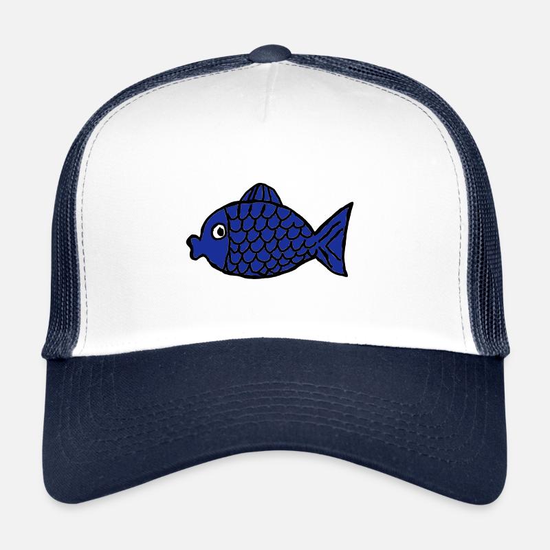 Blue fish Trucker Cap