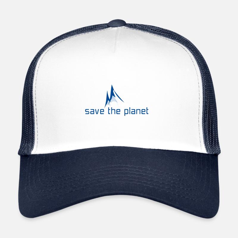 save the Planet - Casquette trucker  - blanc/marine