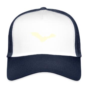 Fledermaus - Trucker Cap - Weiß/Navy - Vorne