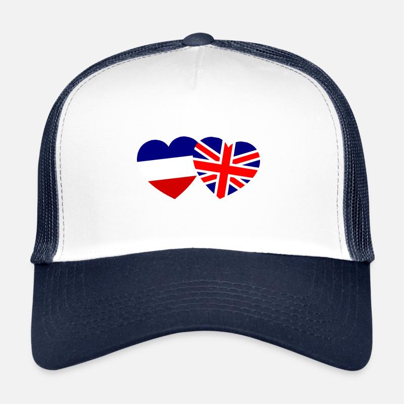 Français Anglais Coeurs Casquette trucker 