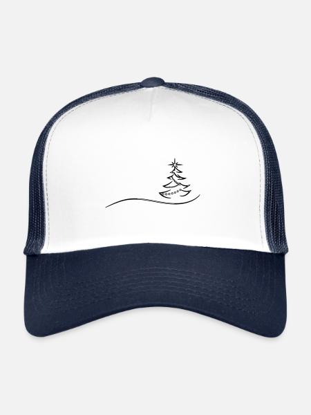 Sapin de Noël Sapin de Noël Marry Sapin de Noël - Casquette trucker  - blanc/marine - Devant