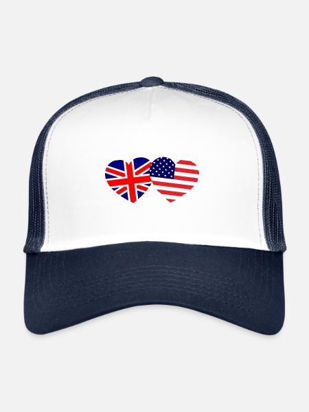 British American Friends - Trucker Cap - white/navy - Front