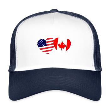 Le partenariat canado-américain - Casquette trucker  - blanc/marine - Devant