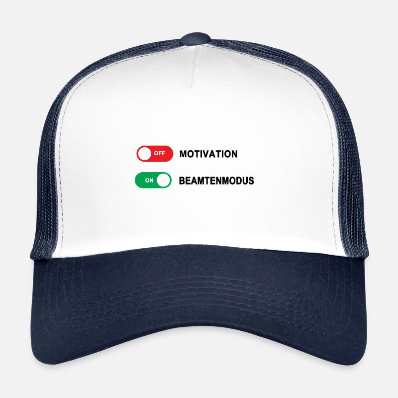 Lustiges Beamten Beamter Beamte Arbeit Geschenk - Trucker Cap - Weiß/Navy
